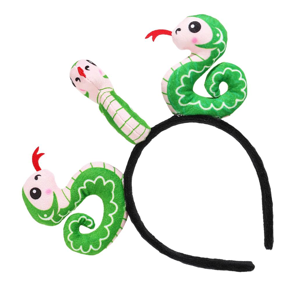 Festival Snake Headband for Chinese New Year Celebrations Adjustable 3D Snake Hairhoop for Adults and Kids All Age