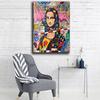 Street Graffiti Style Wall Art Poster Fashion Mona Lisa Lady Liberty Home Room Decor Canvas Painting Mural Picture Print Artwork