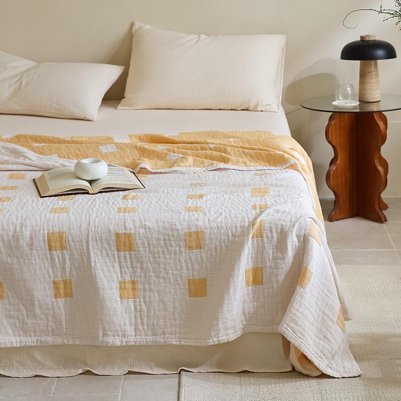 New Three-layer Gauze Towel Quilt, Double Air-conditioned Blanket, Sofa Towel, Four-season Lunch Break Blanket