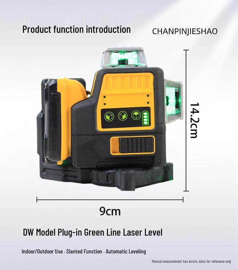 12-линейный 3D автоматический лазерный уровень с функцией инфракрасного настенного крепления