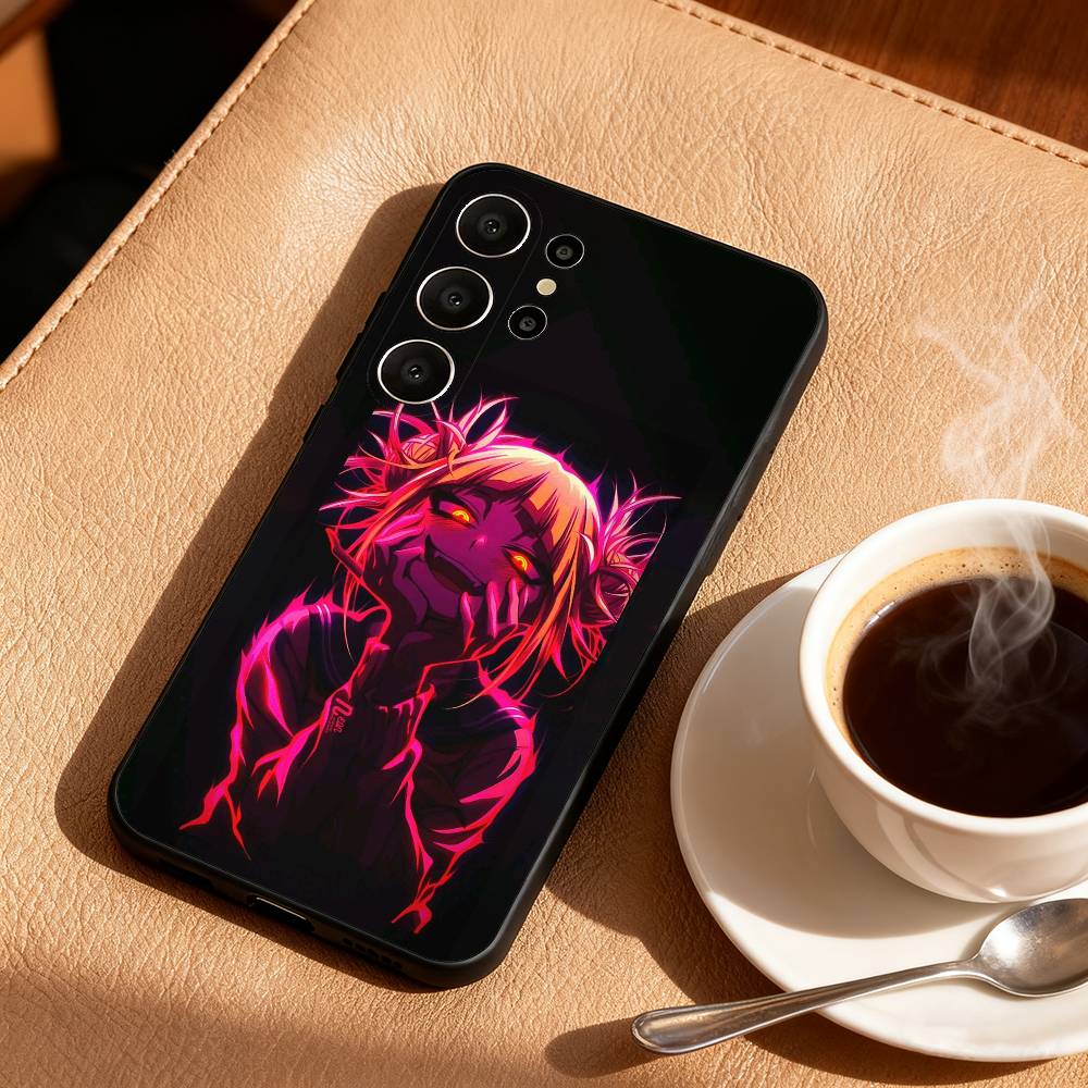 Чехол для телефона My Hero Anime H-Химико Тога для Samsung S26, S25, S24, S21, S22, S23, S30, Ultra, S20, FE, Lite, 10, 9, Черный чехол