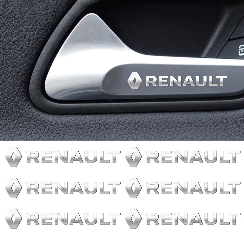 Car Metal Emblem Wiper Stickers Reflective Decor Decals For Renault Megane 2 3 4 Twingo Clio Talisman Captur Trafic Y777