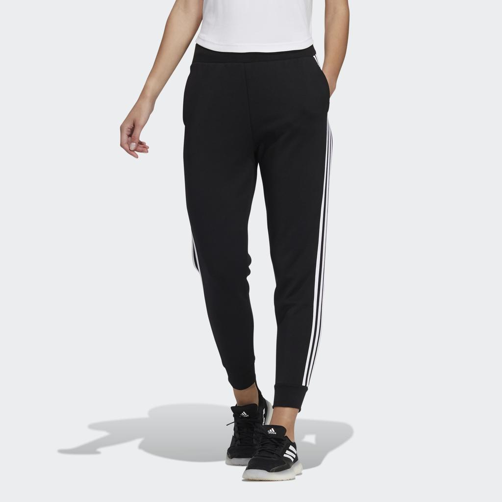 Adidas Essentials Fleece Tapered Cuff Pants Women Bottoms Black H09691