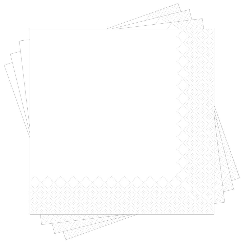 White Napkins 33X33Cm 100 Pcs
