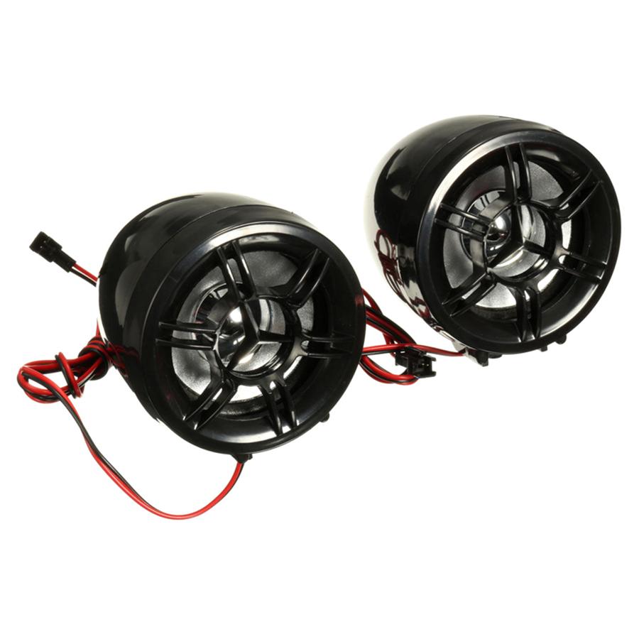 Pair Universal 12V Motorcycle Audio Bluetooth Remote Control Speaker Sound
