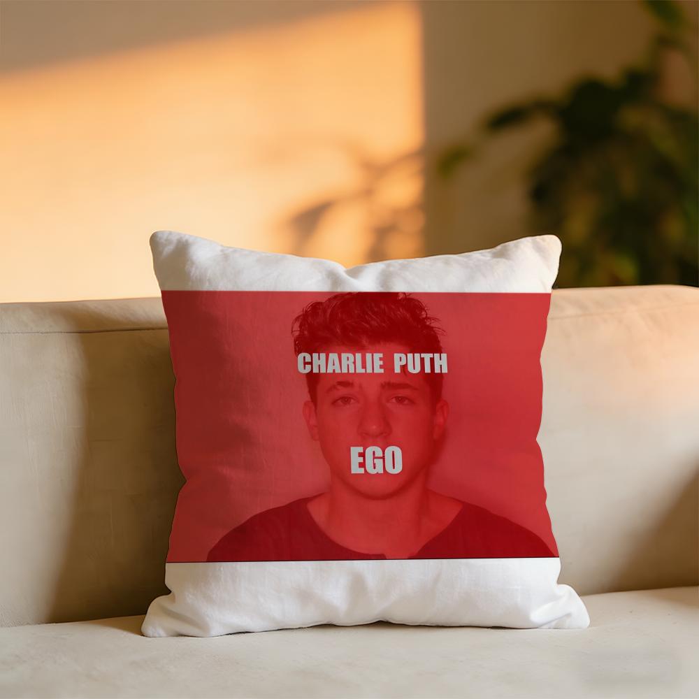 Charlie Puth Album Cushion Cover Cozy Velvet Throw PillowSoft Warm Cushion For Sofa Bed