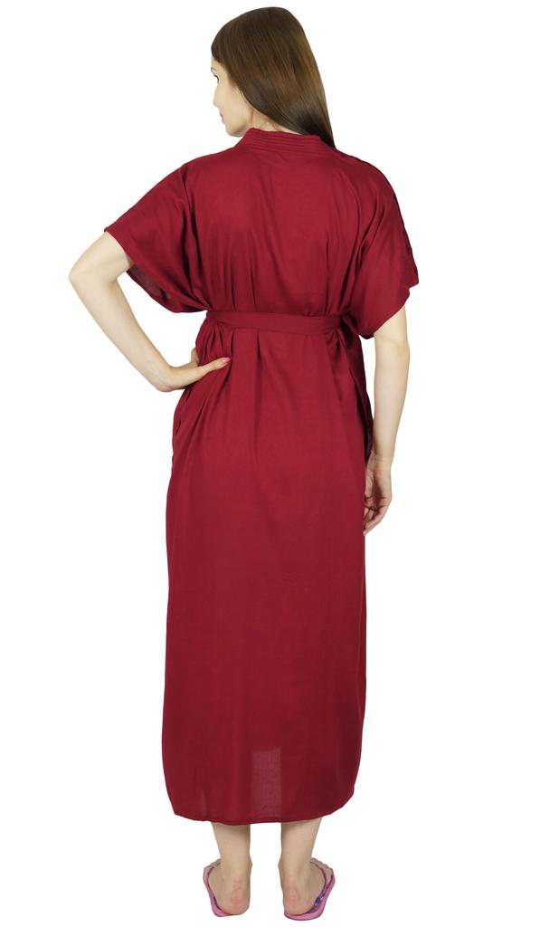 Bimba Ночная рубашка для кормящих мам с поясом-кафтаном | Пуговицы спереди | Детский душ