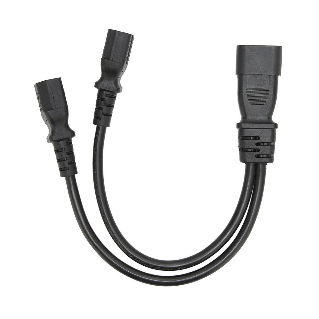 IEC320 C14 To Dual C15 Cord Male To Female Safe Power Splitter Cable for Desk Lamp Printer Projector 100‑250V 12.6in