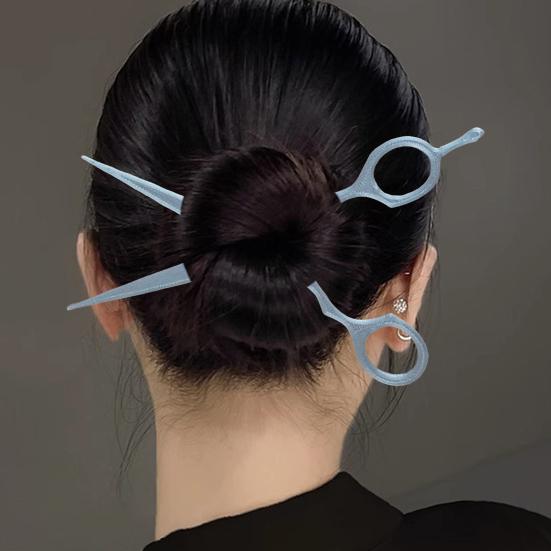 2 шт. Французская заколка для волос в форме ножниц, металлическая палочка для волос, винтажные заколки для волос, уникальный стиль, аксессуары для волос для пучка