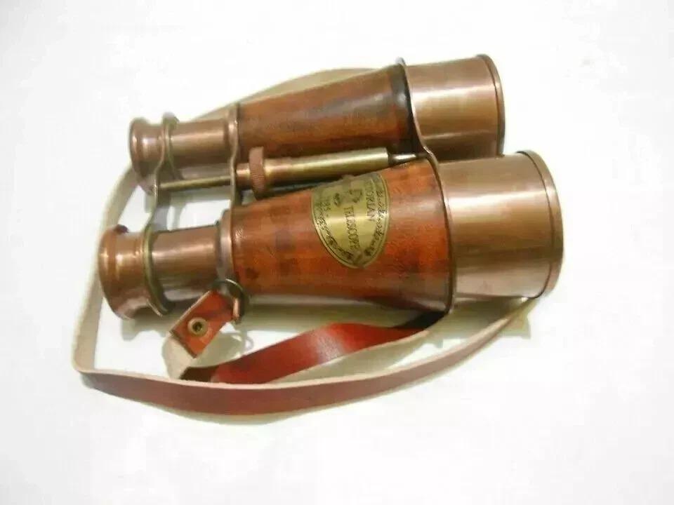 Binocular Nautical Antique Maritime Brass Pirate Spyglass Binocular Gift