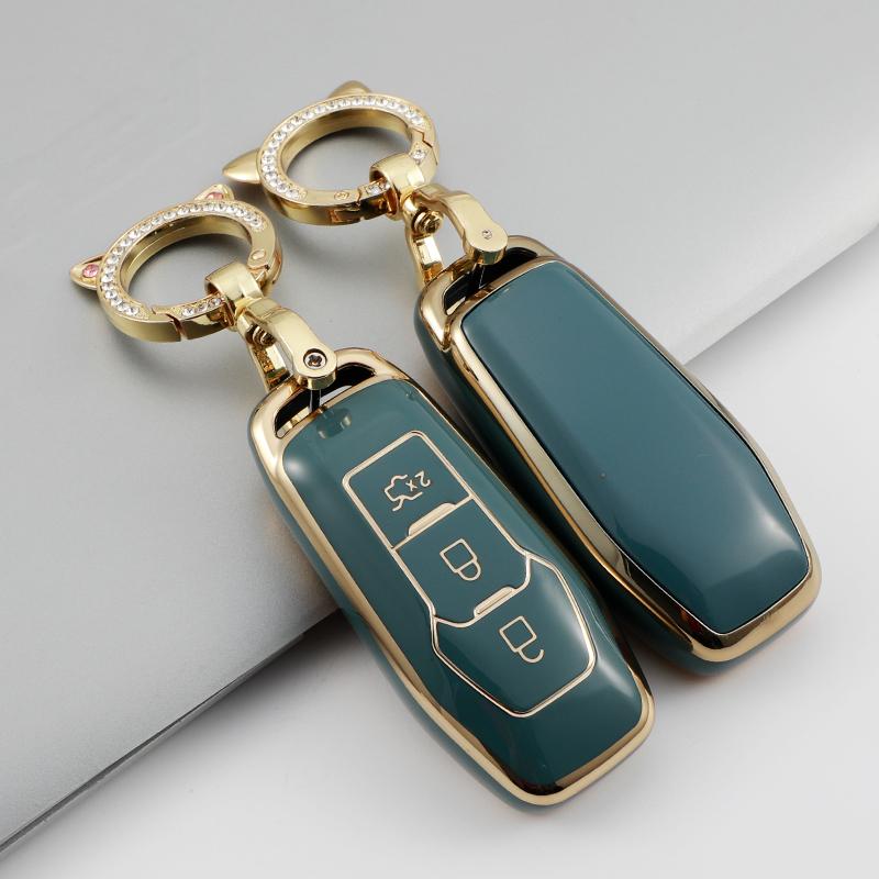 Soft TPU Car Remote Key Case Cover Holder For Ford Focus 3 4 ST Mondeo 5 MK5 Mustang F-150 Explorer Edge Fiesta Kuga MK3 4 Keychain Accessories