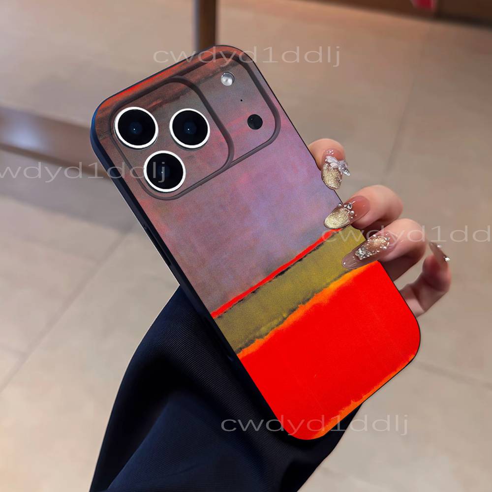 M-Mark Rothko Art Paintings Phone Case For iPhone 17,16,15,11,12,14,13 Pro Max Mini XS,XR,7 Plus 16E Air Soft Covers Fundas