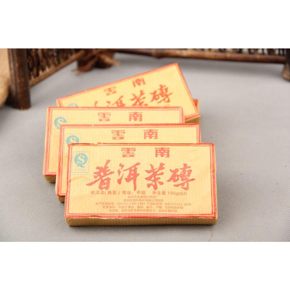 100g Pu'er Tea Brick Ripe Puerh Dark Tea Aged Pu erh Heicha