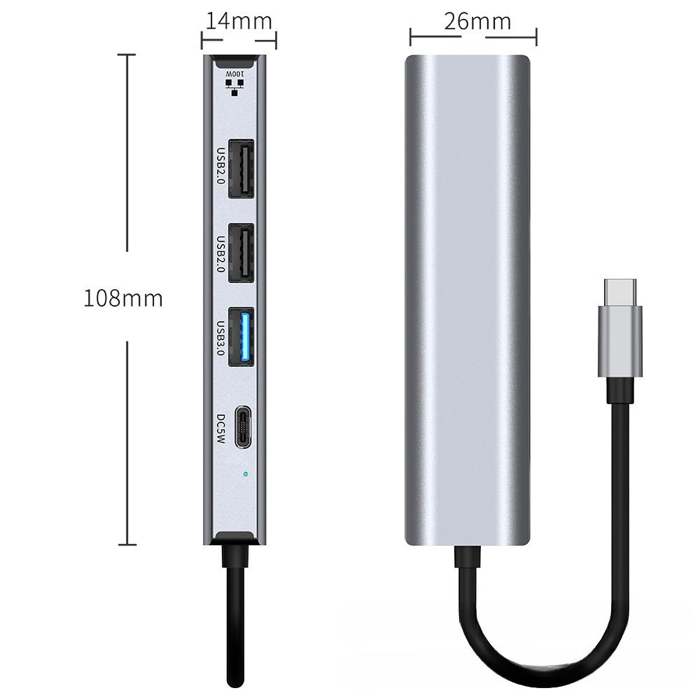 Адаптер USB C к RJ45 Ethernet 100 Мбит/с Type C к сетевому LAN-конвертеру для ноутбука ПК MacBook