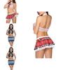 Women Sexy Cosplay Lingerie Student Uniform Set Ladies Crop Top Shirt Costume