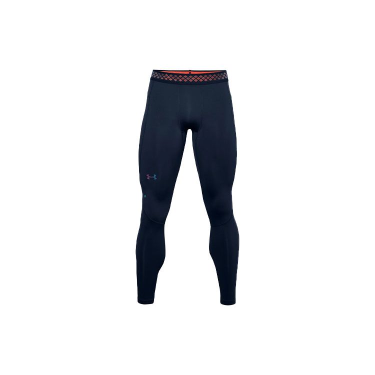 Under Armour Rush Ua Heatgear® 2.0 Letter Logo компрессионные тренировочные брюки мужские темно-синие 1356625-408