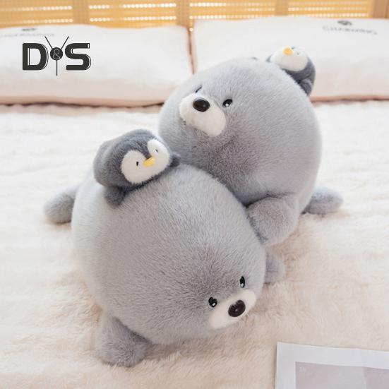 Мягкая плюшевая кукла «Морской лев», плюшевая игрушка «Морской лев» 50 см, очаровательный пушистый пингвин и игрушка «Морской лев» для детей, мальчиков и девочек