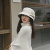 Elegant Wool Hat for Women: Hepburn-Inspired Bow French Retro