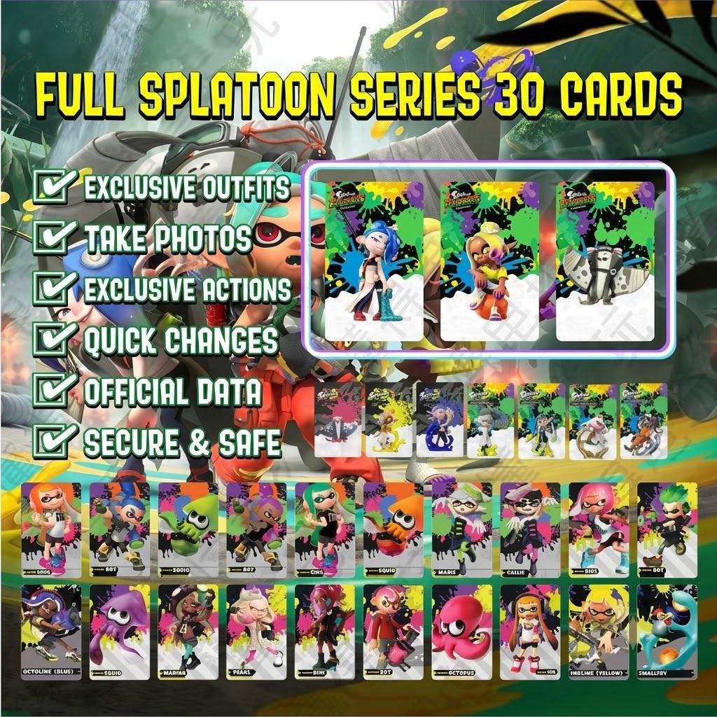 30 шт. NFC-карт Amiibo для Switch Splatoon2/3 Серийная игра