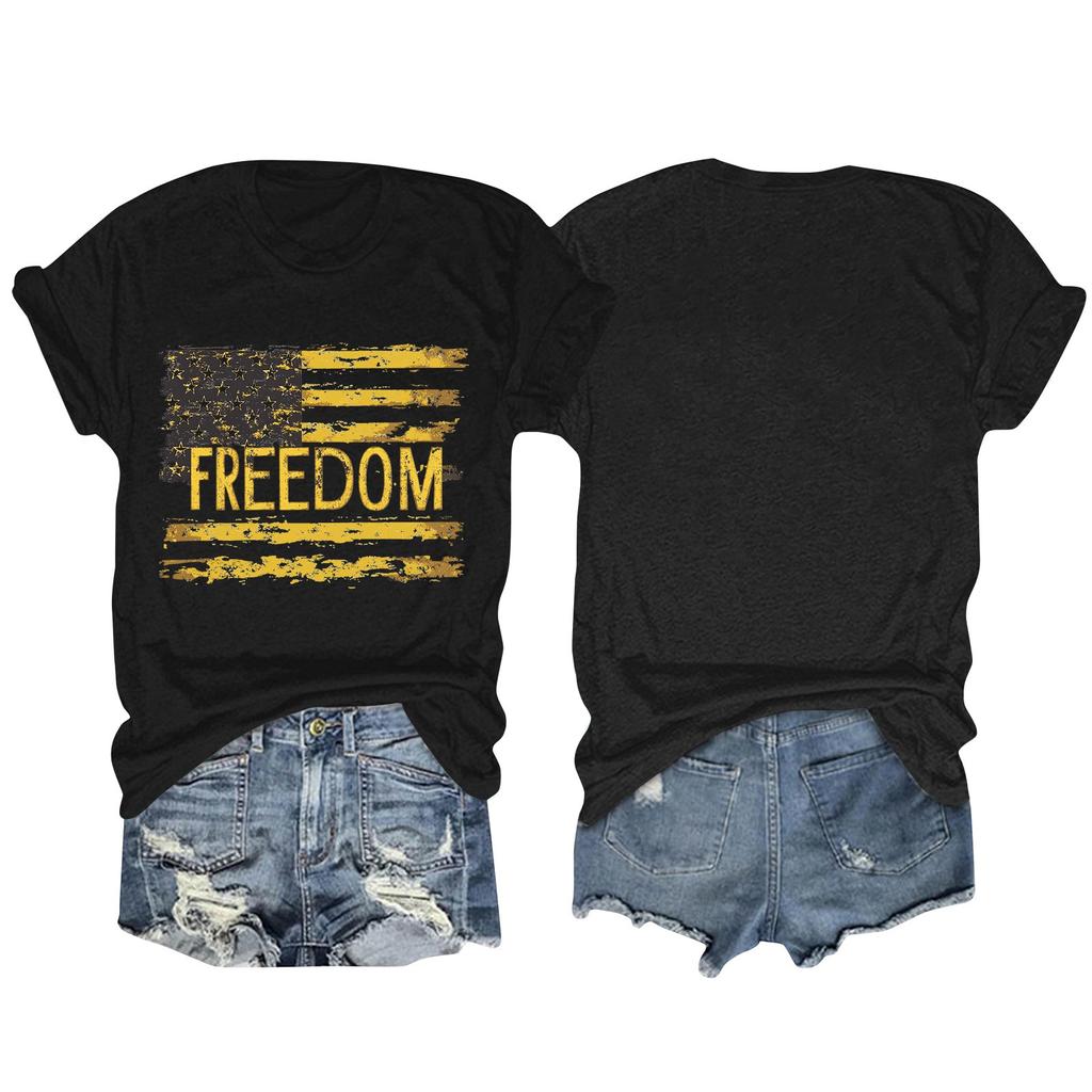 Женская мода больших размеров с принтом в стиле винтаж LA, повседневный топ с короткими рукавами