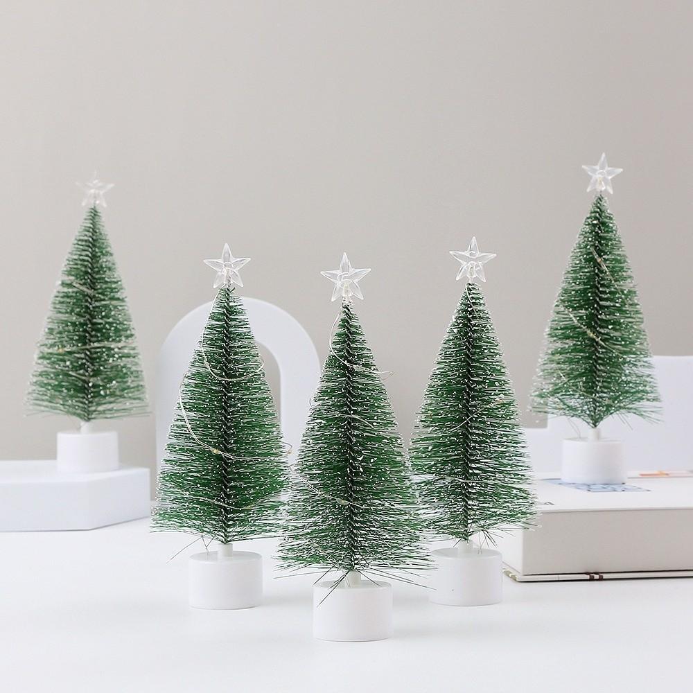 Colorful Lights Luminous Xmas Tree LED Xmas Tree Ornament Tabletop Christmas Trees  Children Gifts