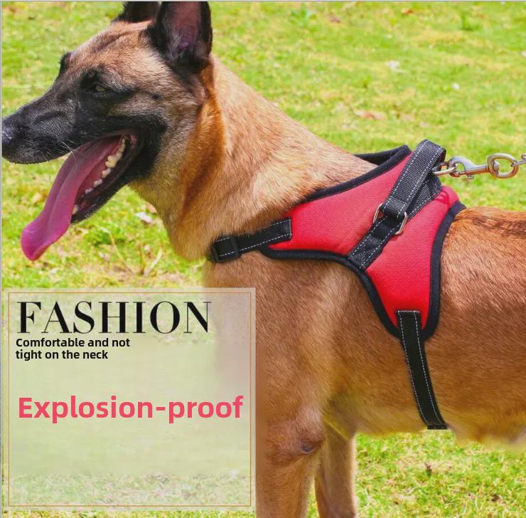 Explosion-Proof Dog Harness: K7 Bone Design with Leash and Chest Support