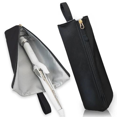 Heat Resistant Curling Iron Storage Bag Hanging Travel Portable Heatproof Mat Waterproof