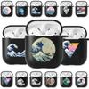Мягкий черный силиконовый чехол для Apple Airpods Pro 3 2 1 The Great Wave of Kanagawa Bluetooth, беспроводные чехлы для наушников Airpod Cover