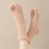 Thickened Warm Separate Toe Plush Socks Mid Tube Floor Socks Winter Two Toe Fleece Socks  Autumn