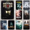Металлопластины Metro Exodus настенный декор Винтажные жестяные таблички Капитан Металлический плакат Декор для бара паба клуба Настенное украшение