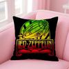 LLed ZeppelinN Band Cushion Cover Natural Linen Pillow Case DoubleSided Print Decorative Sofa Pillowcase Home Decor Gift