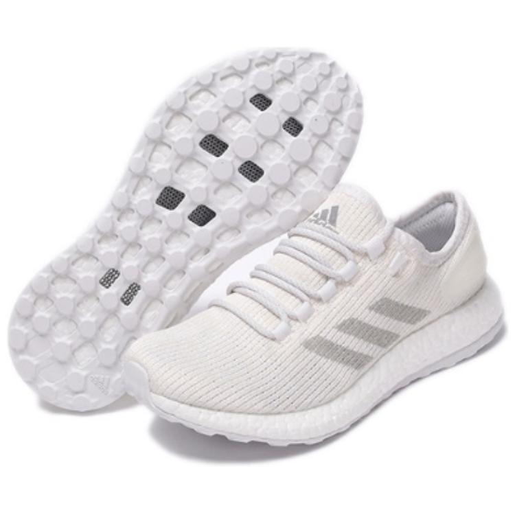 Adidas Pure Boost Clima Comfortable Versatile Non-Slip Durable Low-Top Running Shoes Unisex Running Shoes Gray White S82098