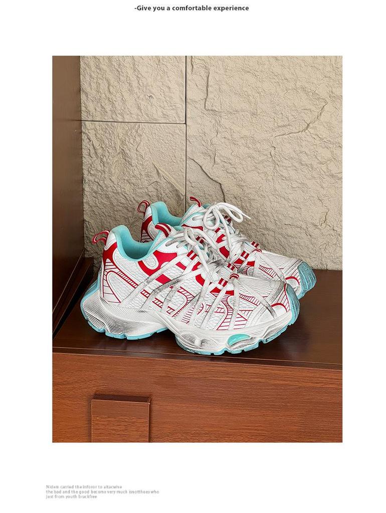 Men's 7CM Height Boost Sneakers: 2025 Casual Dad Shoes with Thick Soles