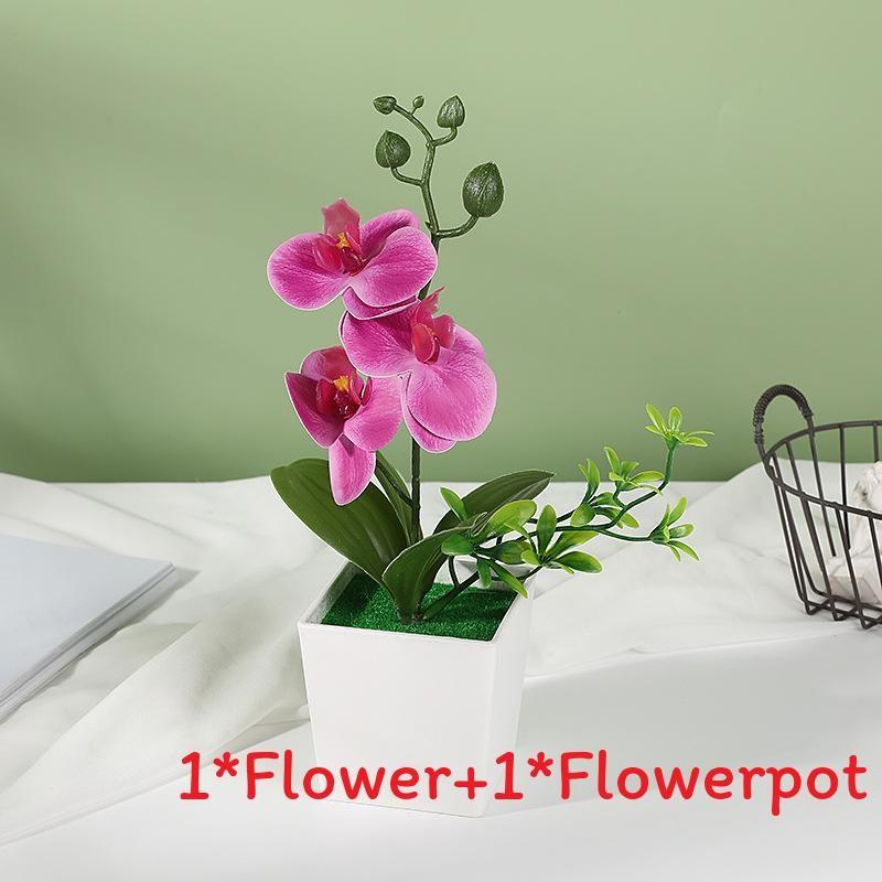 Faux Orchid Arrangement With Injection Molding For Table Centerpieces And Gifts