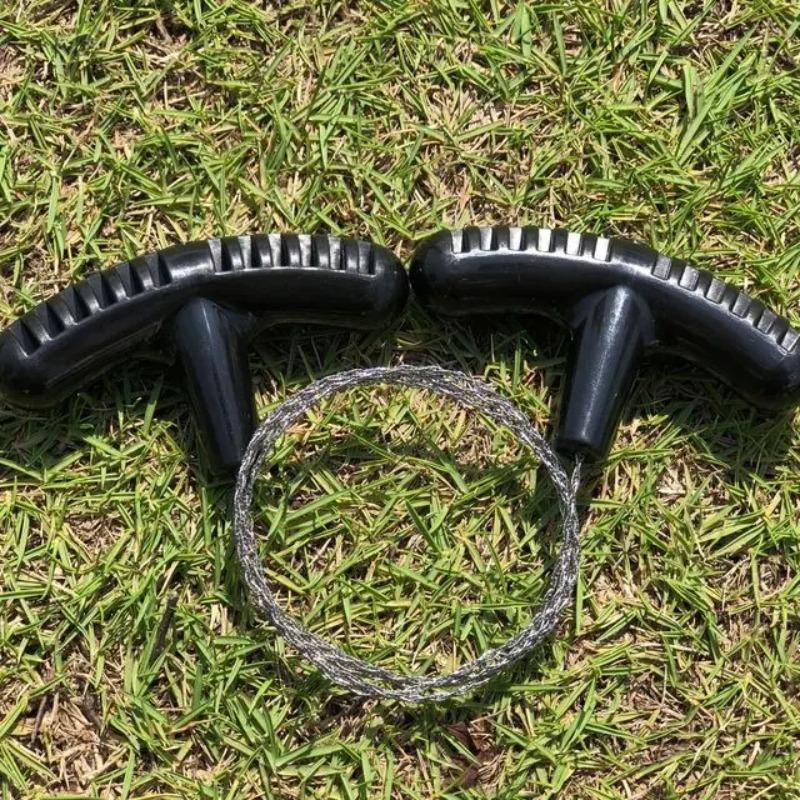 Миниатюрная карманная пила с ручкой из полипропилена для улицы, походная пила-струна для выживания, пила-струна из нержавеющей стали, пила для водной травы, портативный инструмент для выживания