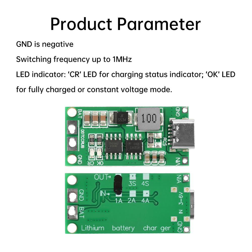 Multi-Cell 2S 3S 4S Type-C DC3-6V To 8.4V 12.6V 16.8V Step-Up Boost 18650 Lithium Battery LiPo Polymer Li-Ion Charger Board