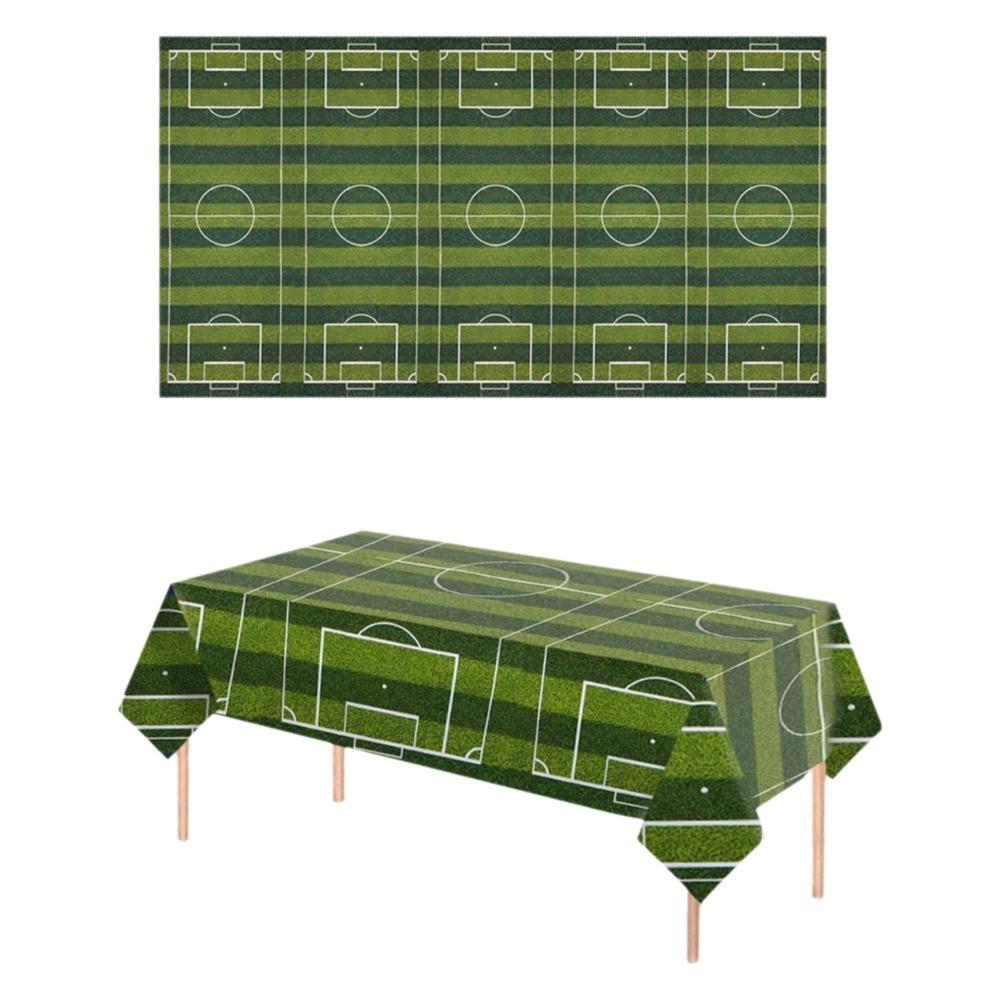 Disposable Football Theme Tablecloth Plastic Soccer Banner Soccer Table Cover Table Decor