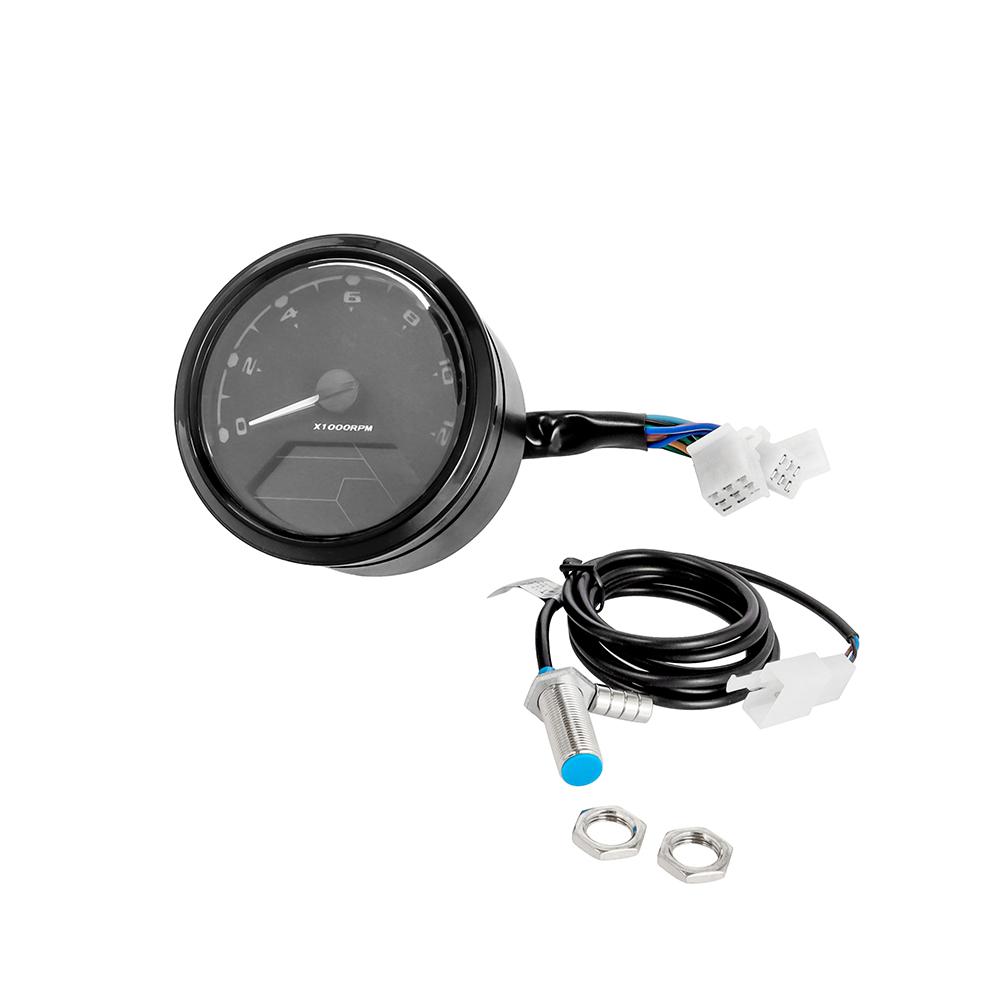 12V Motorcycle Speedometer Tachometer Fuel Meter Dashboard Gauges Odometer LCD Digital Indicator Motorbike Accessories Universal