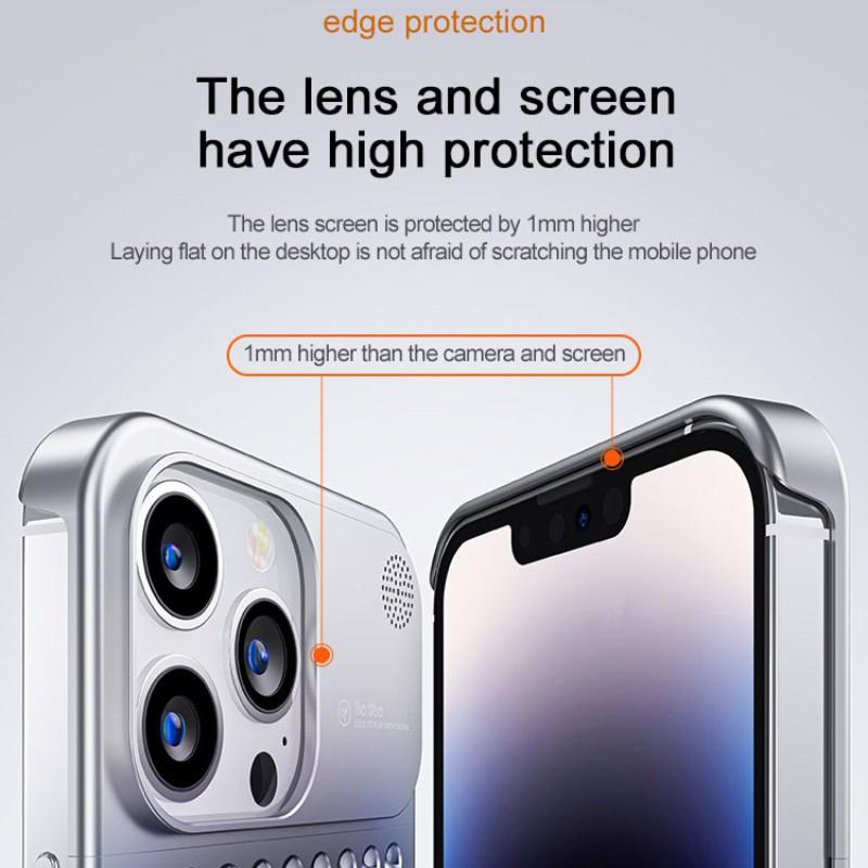 Роскошный металлический теплоотводящий полый чехол для телефона iPhone 16 15 14 13 12 Pro Max Plus ароматерапия алюминиевый корпус противоударный чехол