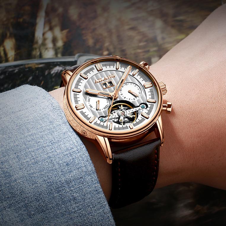 AILANG Новые мужские часы, оригинальные мужские часы, водонепроницаемые механические мужские часы Tusso, полностью автоматические полые