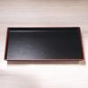 Seiryu Long Wood Grain Tray Available In Black and Lacquerware Made In Dishwasher Safe J-kitchens 4-shaku (1.4 Shaku) Heat-Resistant (Tray/Tray) Red,