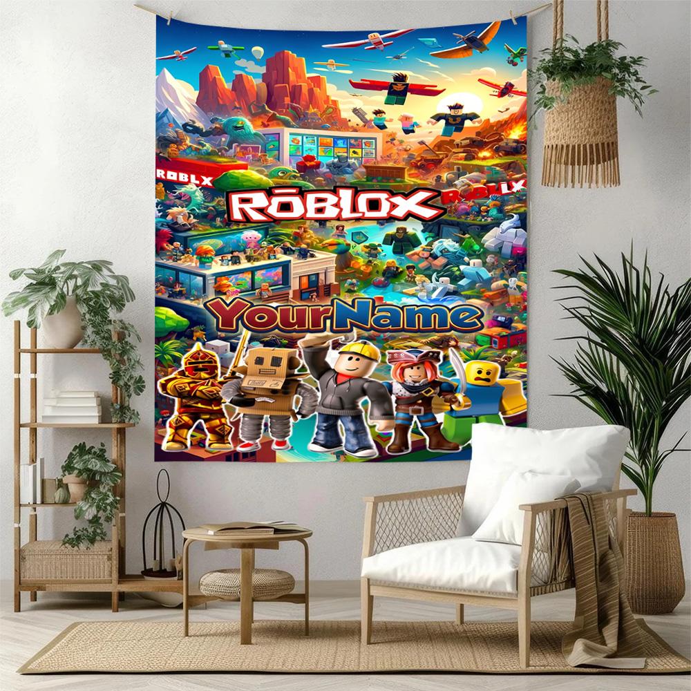 Roblox Custom Your Name Wall Decor Tapestry Art For Pet Memorial Birthdaywedding Party Backdrop Family Gift