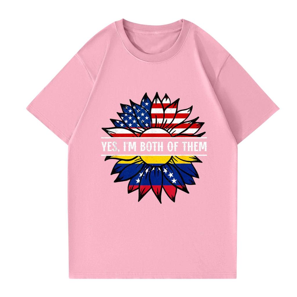 Женская и мужская модная футболка с круглым вырезом, повседневная, с принтом, с коротким рукавом