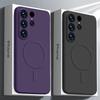 Матовый силиконовый чехол с магнитами MagSafe для Samsung S26 S25 S24 S23 S22 S21 Ultra Plus FE Чехлы для беспроводной зарядки Аксессуары
