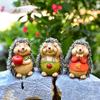 3 шт. Искусственная модель ежа, миниатюрные фигурки, украшение для сада, украшения для домашнего стола, керамическая игрушка для творчества