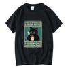 Men's T-shirt High Quality 100% Cotton Funny Cat Drinking Coffee Printing Summer Casual Cool Loose Men O-neck T-shirt Male Tops