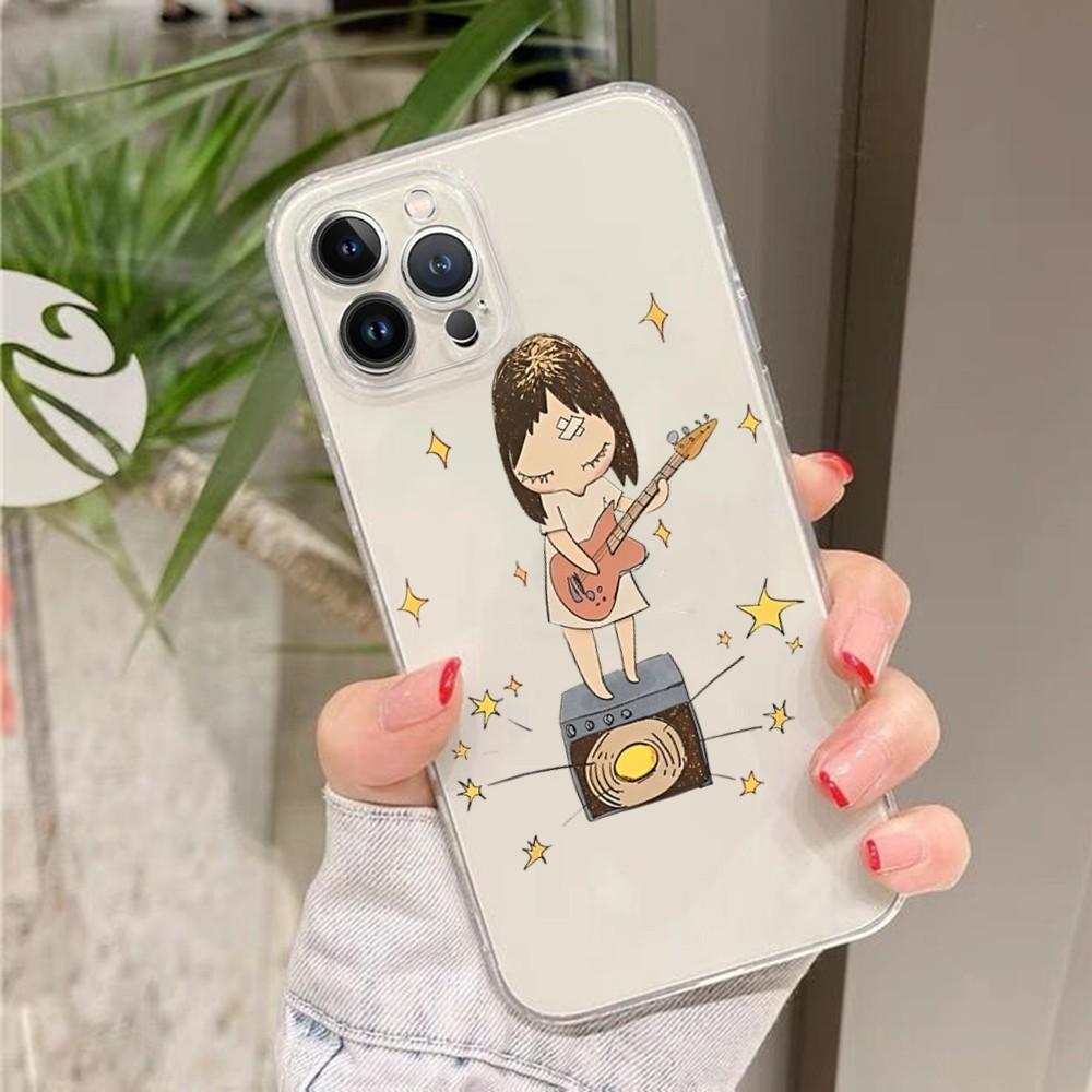 Арт Мультяшный Эстетичный Чехол Yoshitomo Nara Для iPhone 15 13 14 Pro Max XS XR 12 11 Pro 13 Mini 6 7 8 Plus Мягкая Прозрачная Задняя Крышка