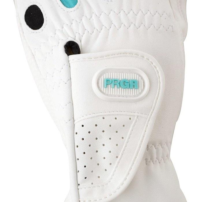 PRGR Golf Glove PGL-17W Ladies White/Green 21cm