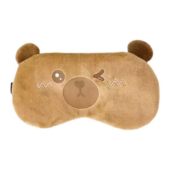 Капибара светонепроницаемый чехол для глаз с эластичной лентой плюшевый мультяшный зверь компресс на глаза для мужчин и женщин путешествия сон затемняющий чехол для глаз