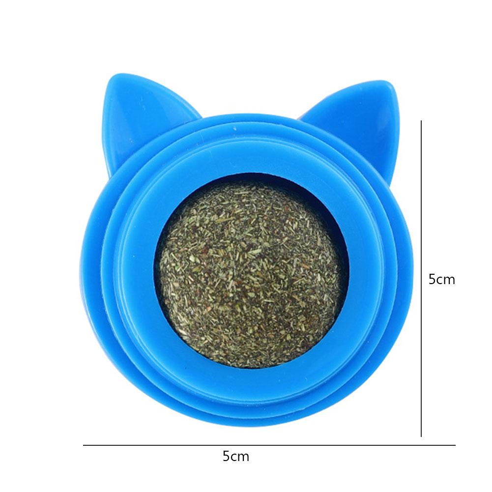 Rotatable Catnip Balls Toy for Cats Self-Adhesive Catnip Wall Balls for Cats Teeth Cleaning Catnip Balls Toy Pet Health Supplies